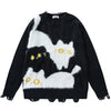 “Unisex Funny Cat Oversized Sweater”