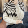Half-High Collar Knit Pullover
