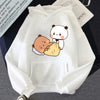 Bubu Panda Bear Print Pullover Hoodie