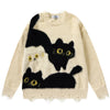 “Unisex Funny Cat Oversized Sweater”