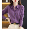 “2024 Women’s Polo Collar Cardigan”