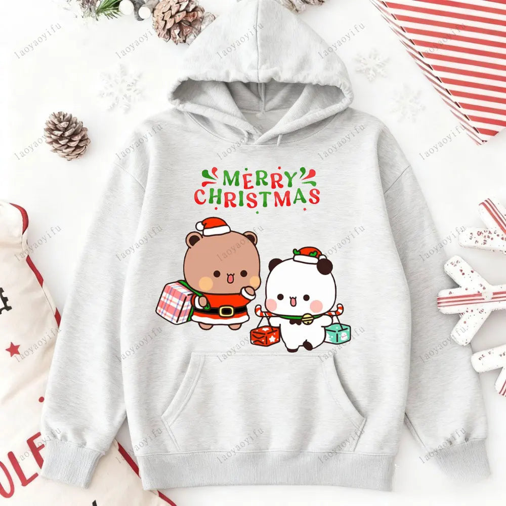 Merry Christmas Bubu Dudu Hoodie – Winter Warm Tracksuit
