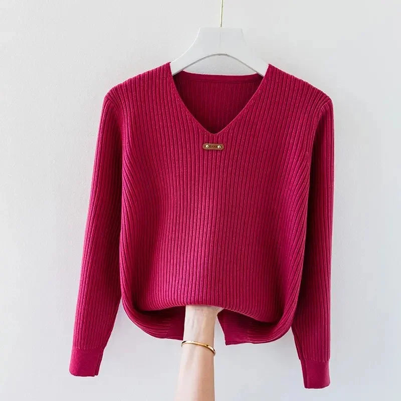 “Women’s Autumn V-Neck Sweater”
