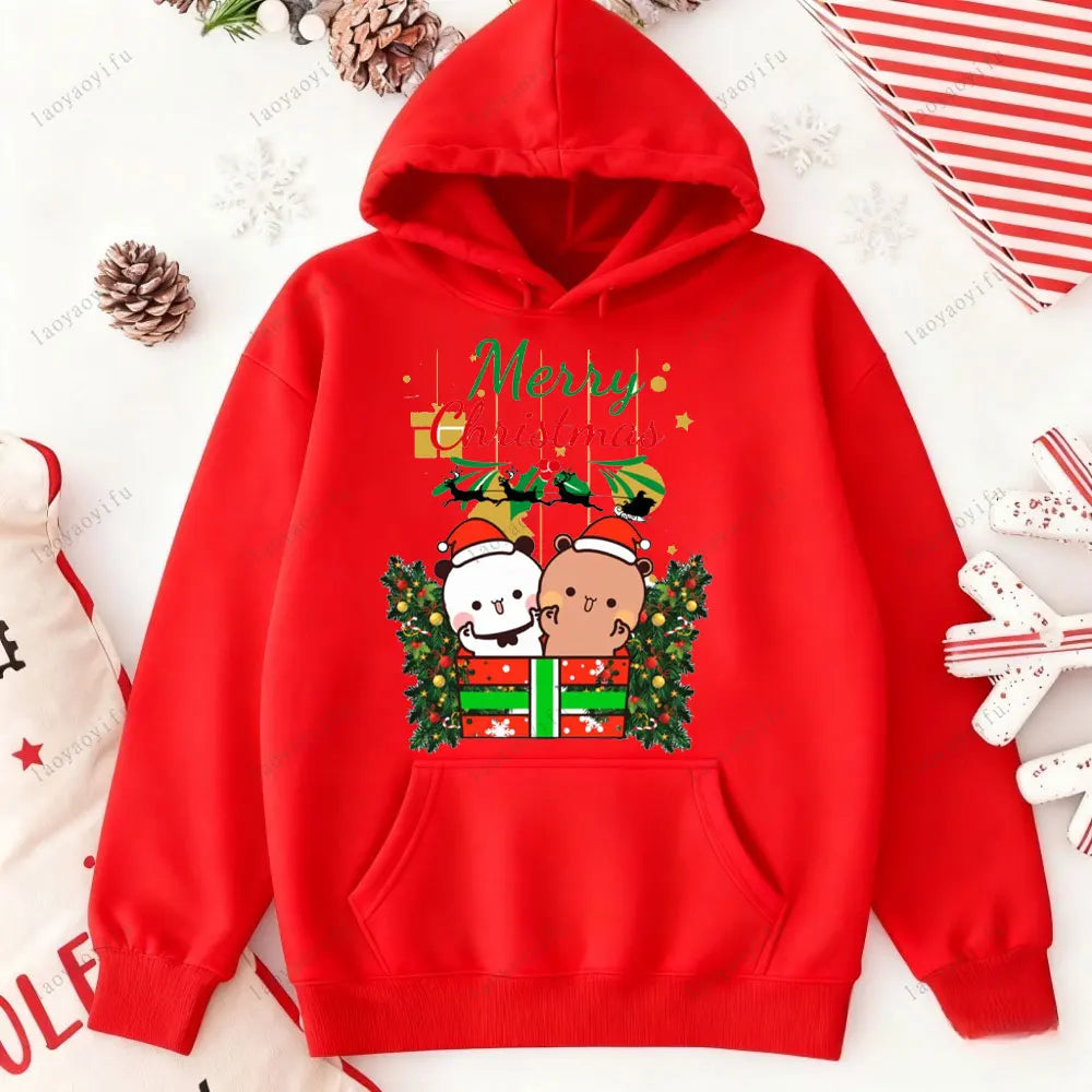 Merry Christmas Bubu Dudu Hoodie – Winter Warm Tracksuit