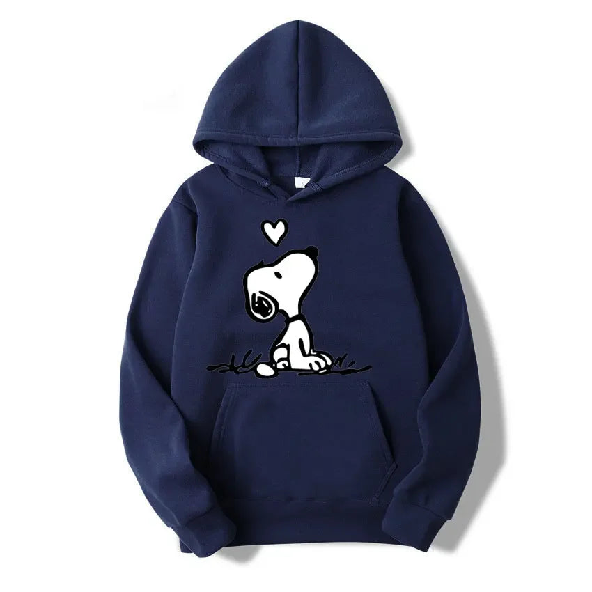 Snoopy Cartoon Hoodie 2024 – Casual Pullover for Men & Women