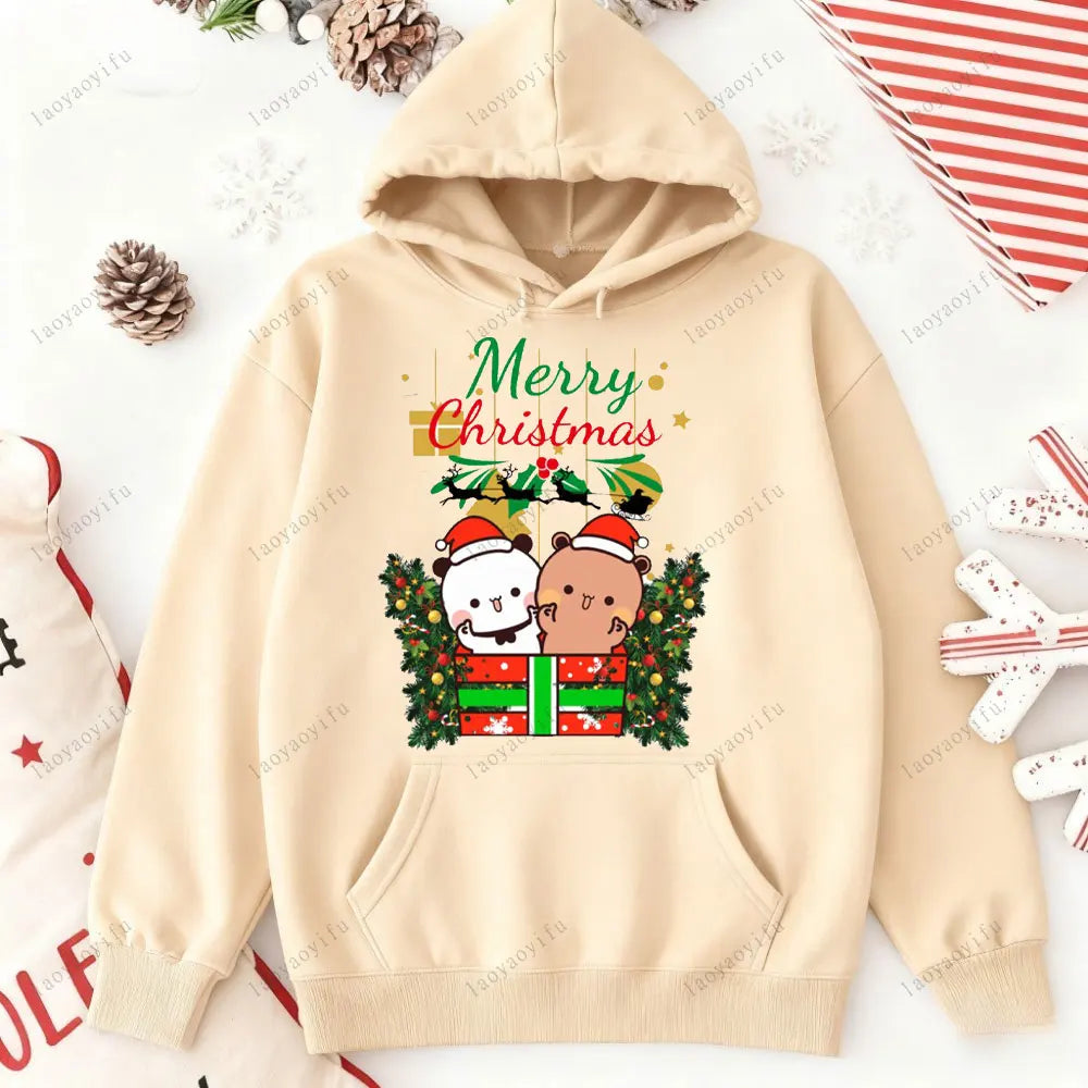 Merry Christmas Bubu Dudu Hoodie – Winter Warm Tracksuit