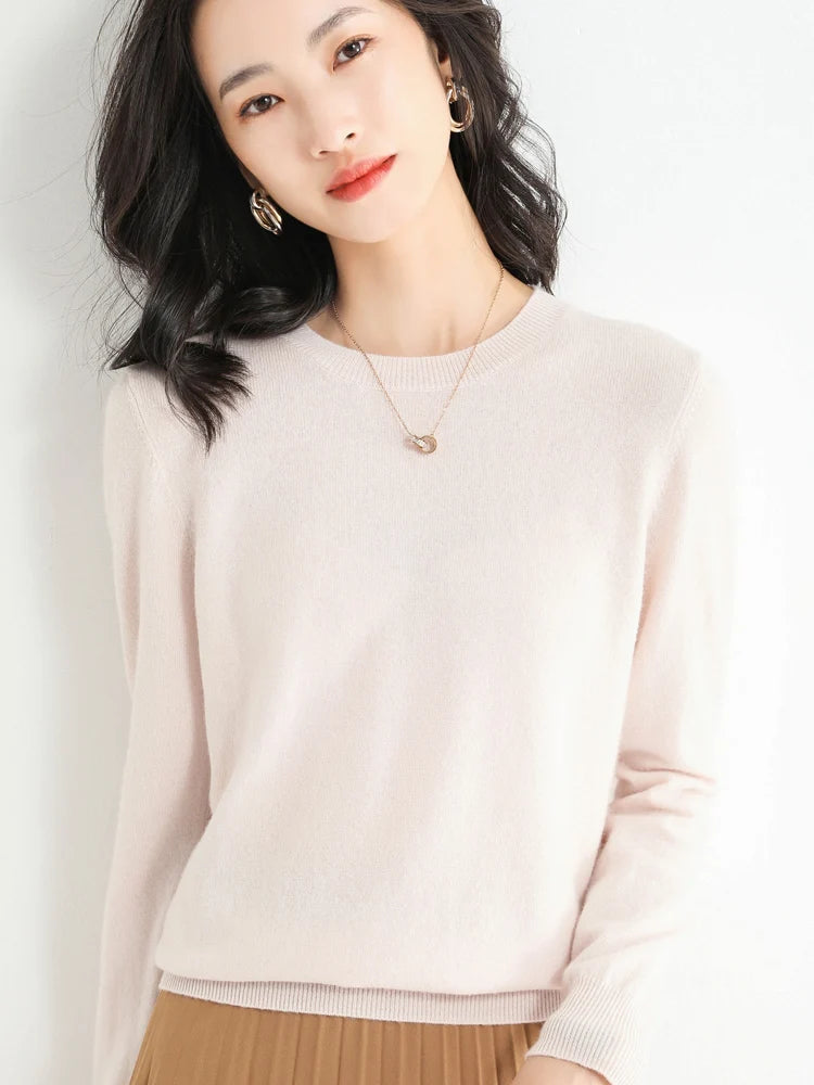 Classic Merino Wool Round Neck Sweater