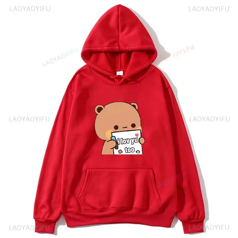 BuBu Panda & DuDu Bear Love Hoodie – Funny Cartoon Sweatshirt
