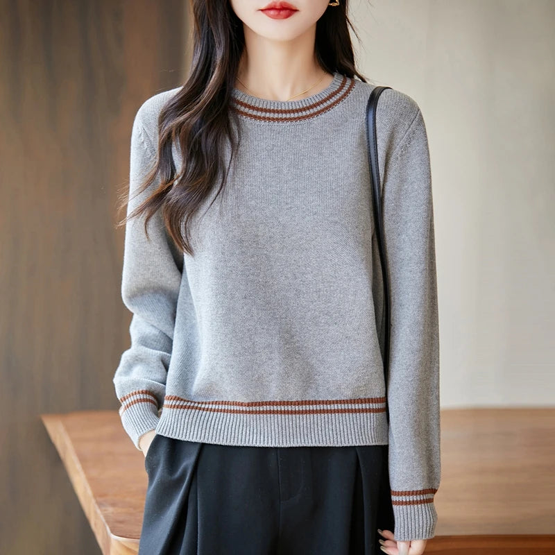 Autumn/Winter Knit Top – O-Neck Casual Sweater