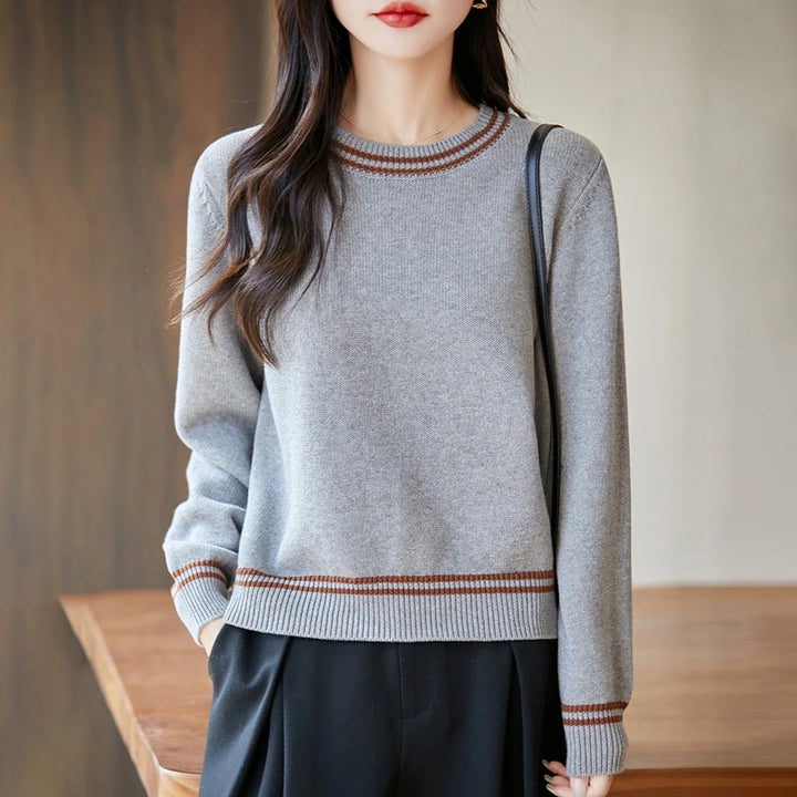 Autumn/Winter Knit Top – O-Neck Casual Sweater