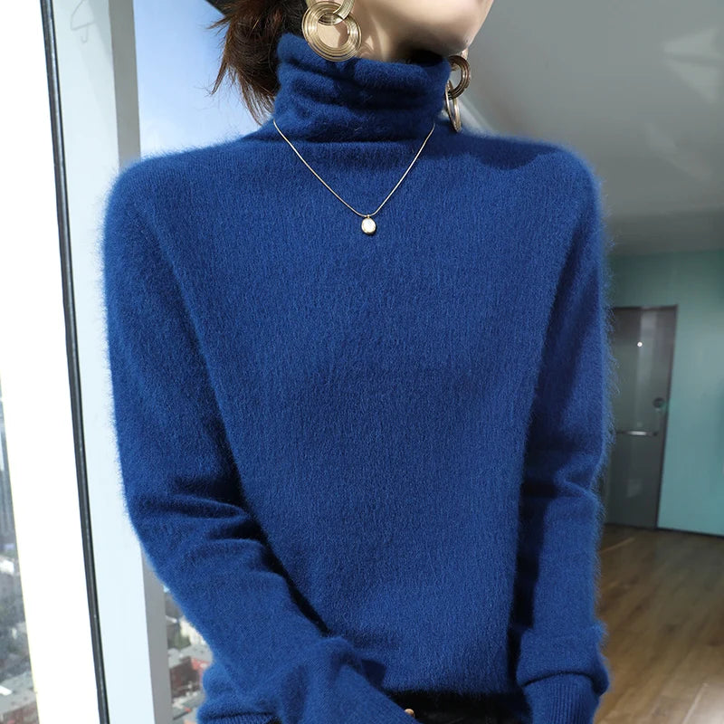 “Women’s 100% Mink Cashmere Pullover”