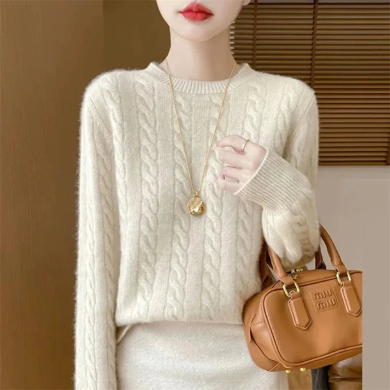 “Women’s 100% Wool Knit Sweater”
