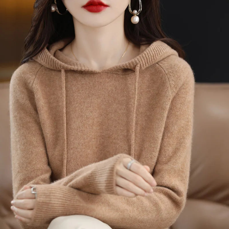 “Women’s Cashmere Hooded Sweater”