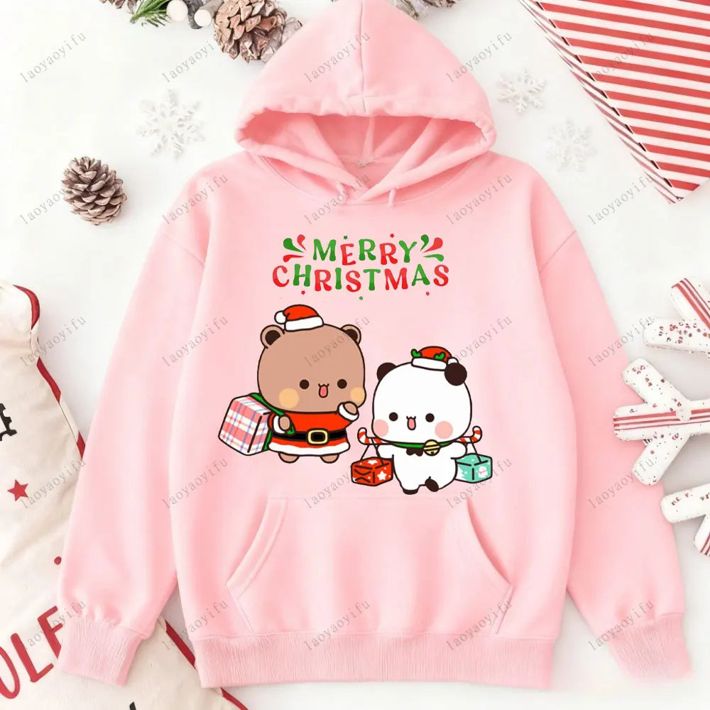 Merry Christmas Bubu Dudu Hoodie – Winter Warm Tracksuit