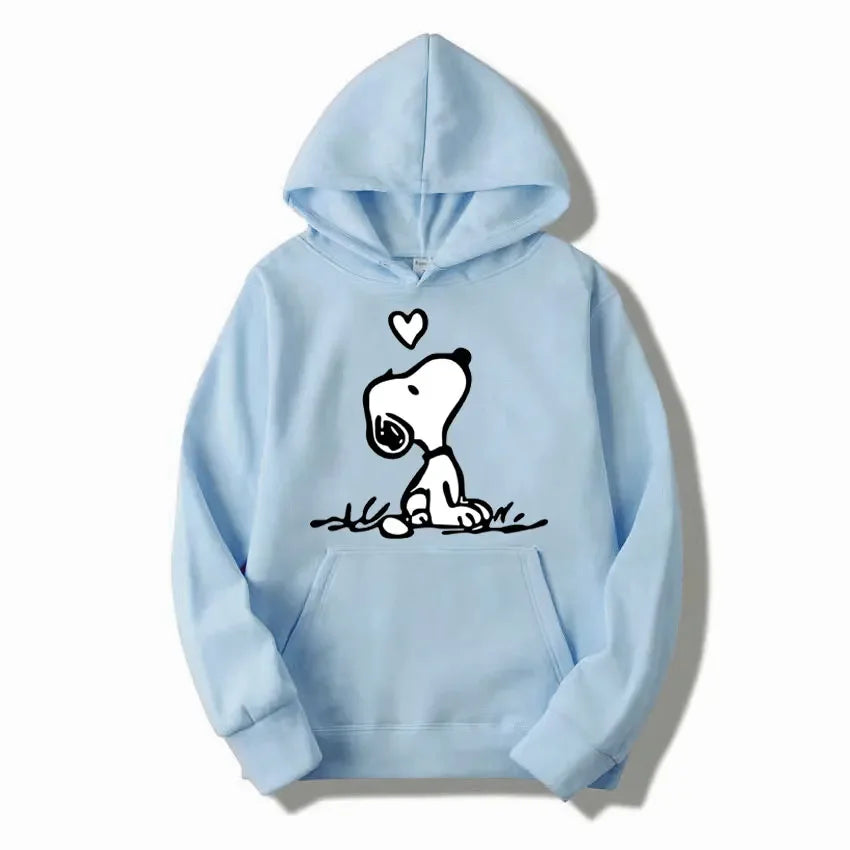 Snoopy Cartoon Hoodie 2024 – Casual Pullover for Men & Women