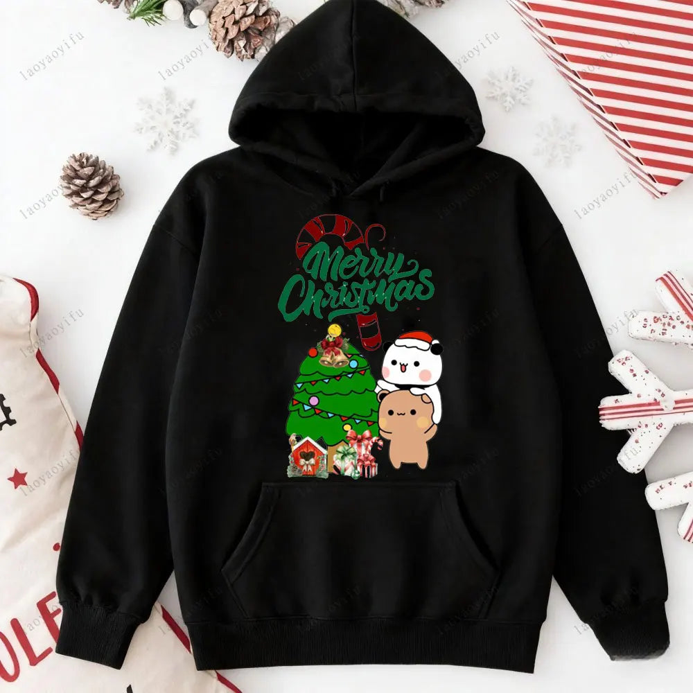 Merry Christmas Bubu Dudu Hoodie – Winter Warm Tracksuit