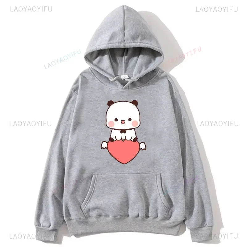 BuBu Panda & DuDu Bear Love Hoodie – Funny Cartoon Sweatshirt