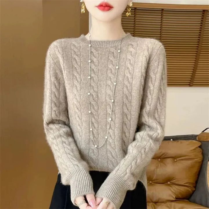 “Women’s 100% Wool Knit Sweater”