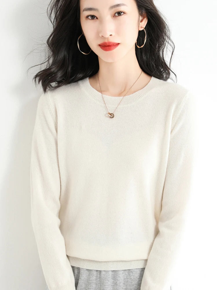 Classic Merino Wool Round Neck Sweater