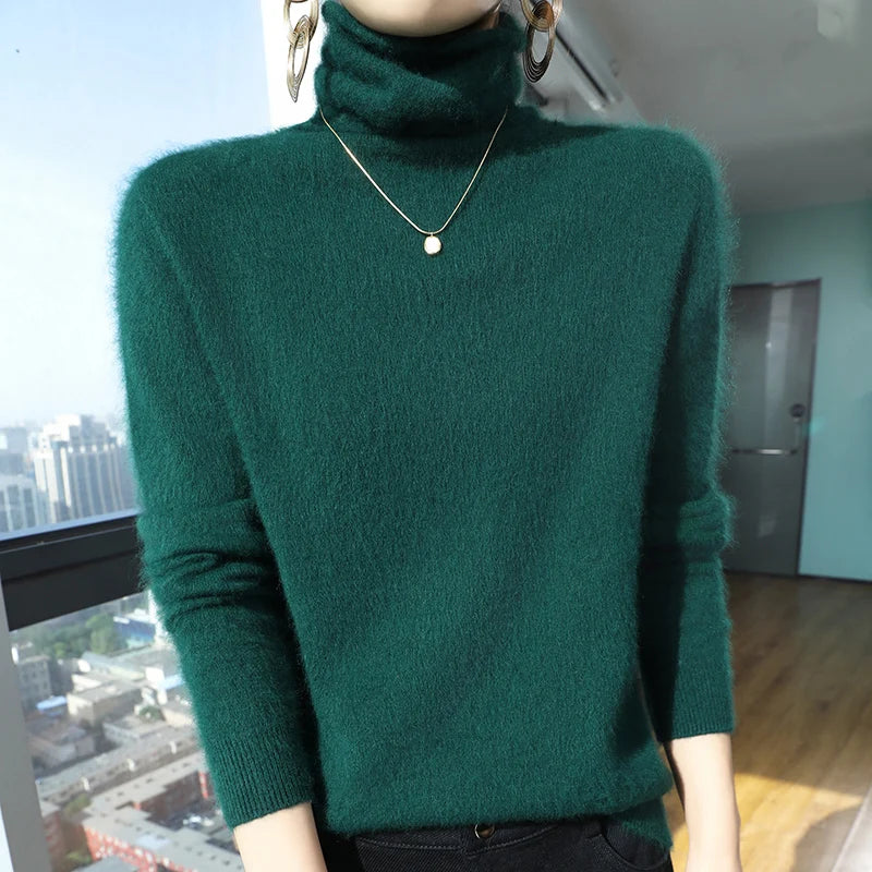 “Women’s 100% Mink Cashmere Pullover”
