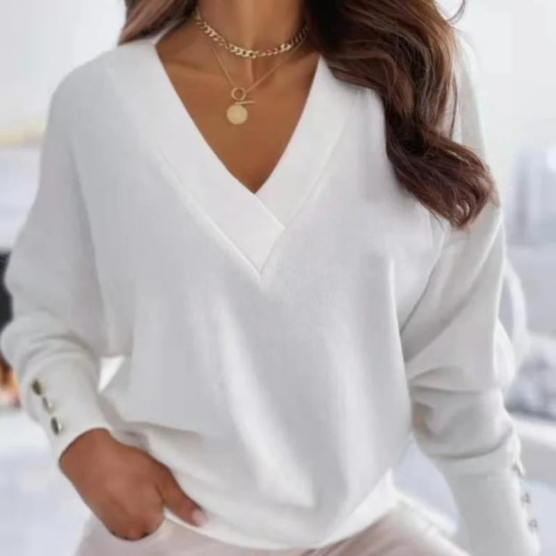 Soft Long Sleeve Jumper – Casual Office Knit Top