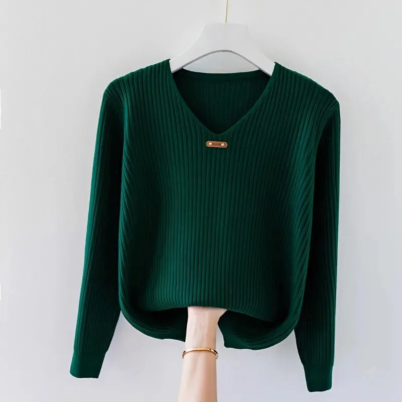 “Women’s Autumn V-Neck Sweater”