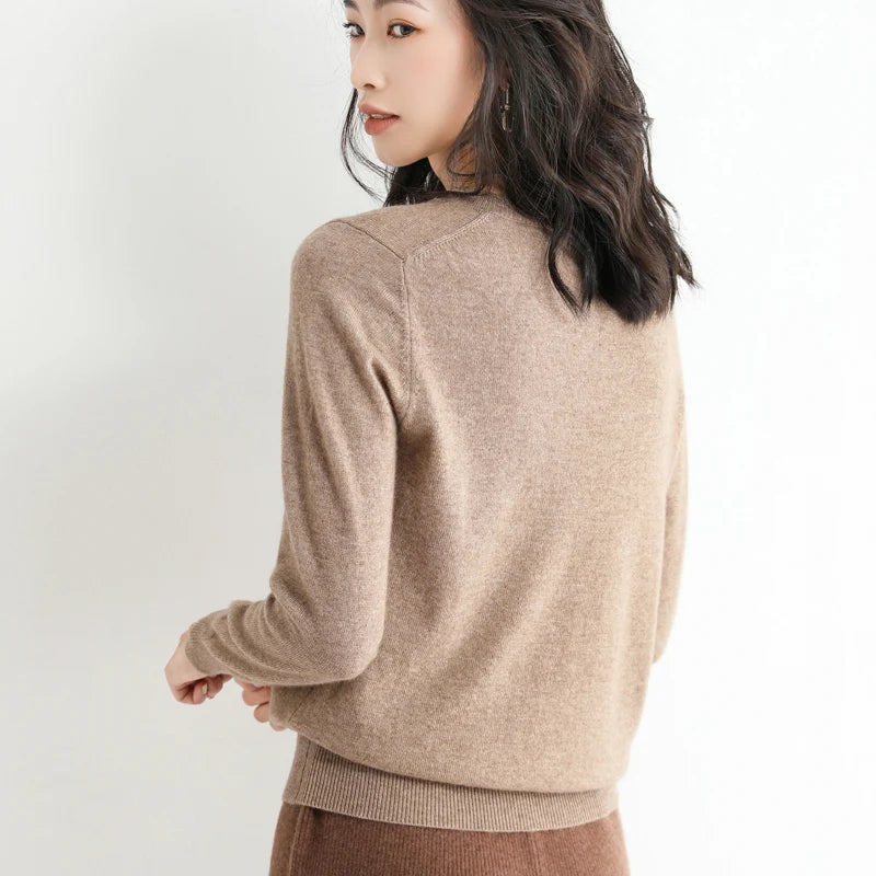 Classic Merino Wool Round Neck Sweater