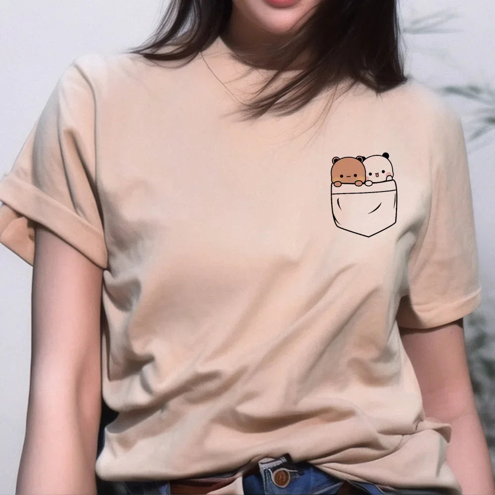 Bubu & Dudu 2024 Casual Designer T-Shirt – Women’s Streetwear