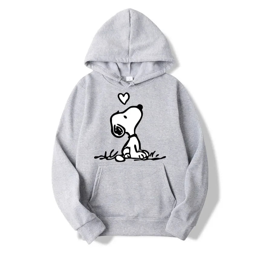 Snoopy Cartoon Hoodie 2024 – Casual Pullover for Men & Women