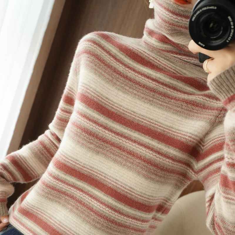 Women’s Korean Hoodie Sweater – Loose Thick Knitted Pullover