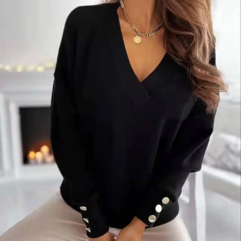 Soft Long Sleeve Jumper – Casual Office Knit Top