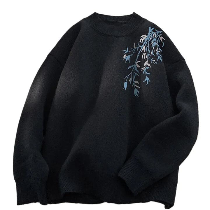 Men’s Oversized White Sweater – 5XL Letter Print