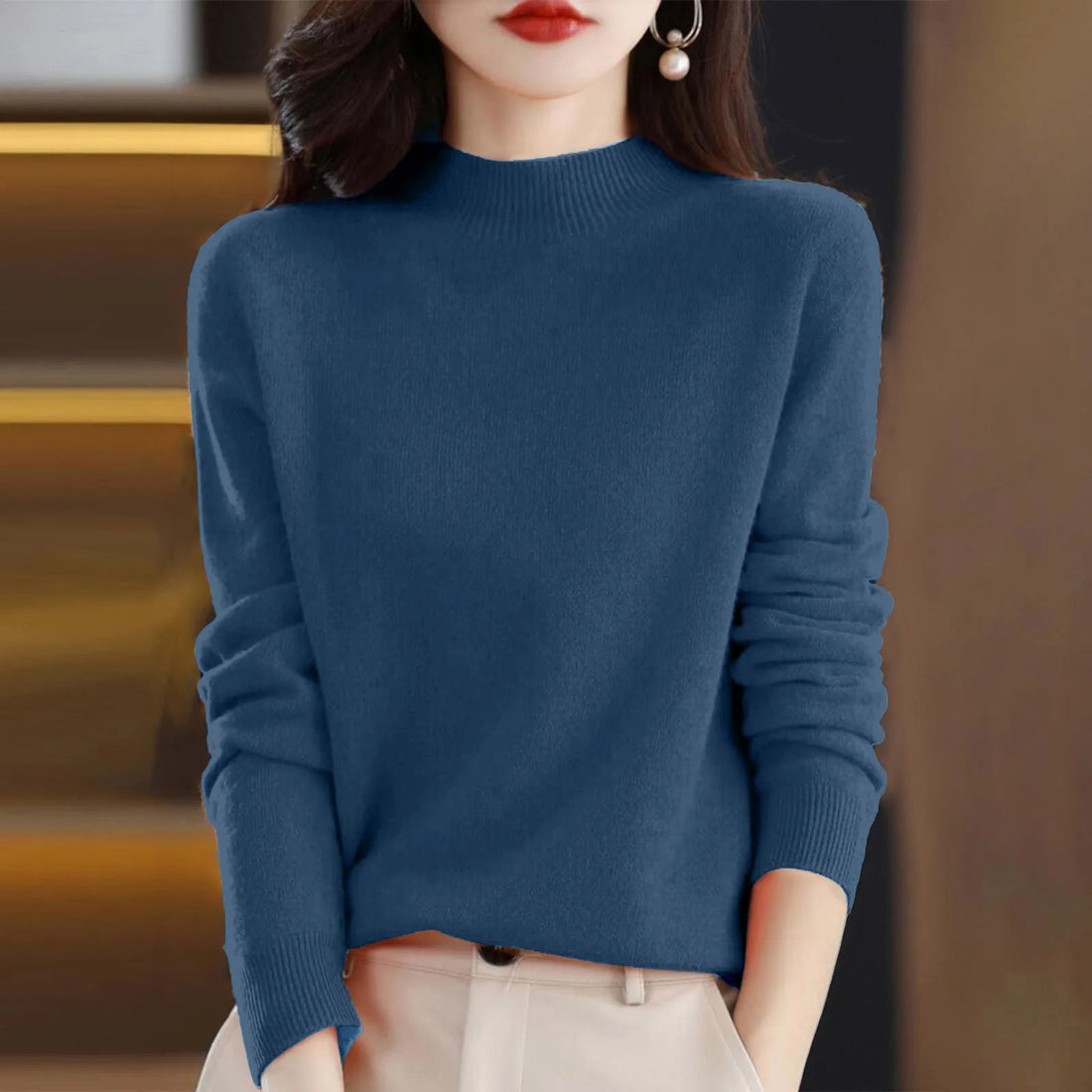 Women’s Half-Neck Wool Sweater