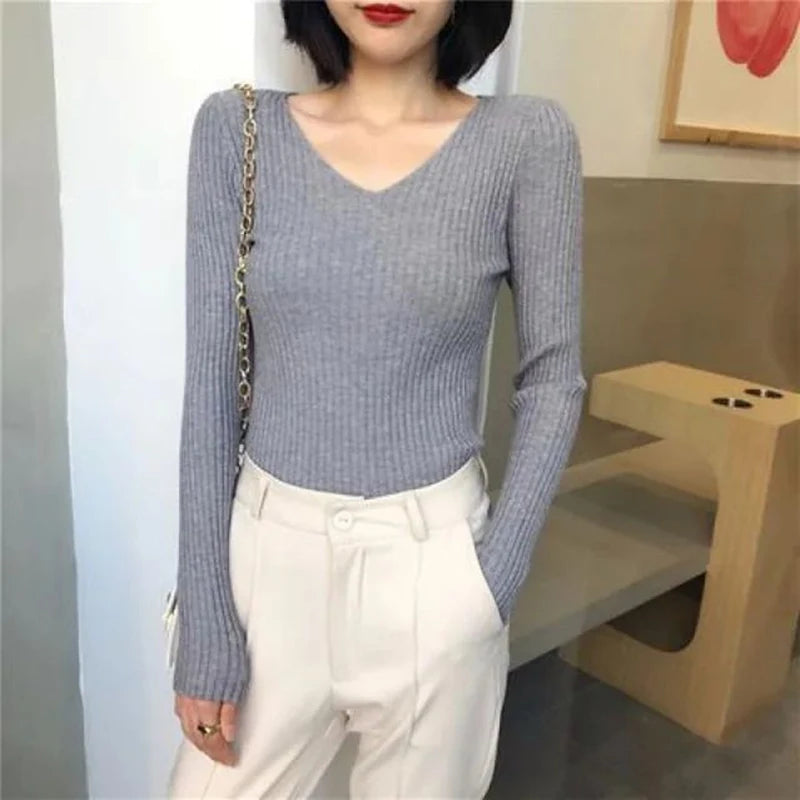 Rib Knit Long Sleeve Top