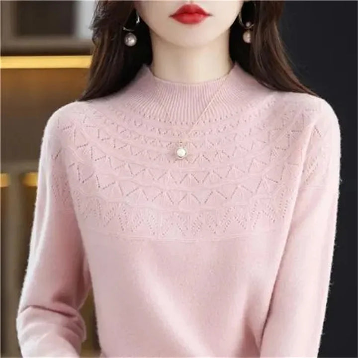 100% Wool Cashmere Sweater – Women’s Autumn/Winter Pullover