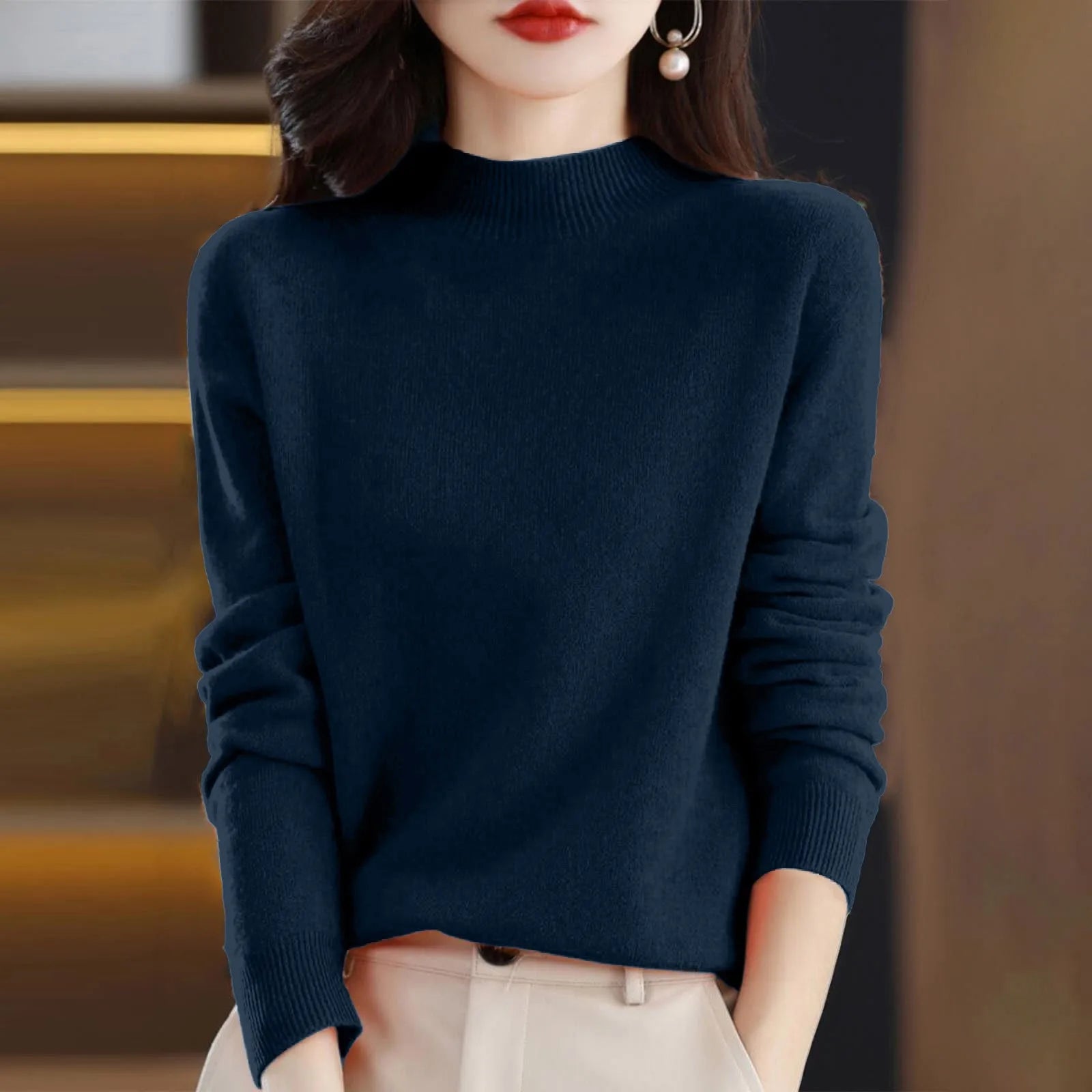 Women’s Half-Neck Wool Sweater