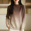 “Women’s Gradient Wool Mock-Collar Sweater”