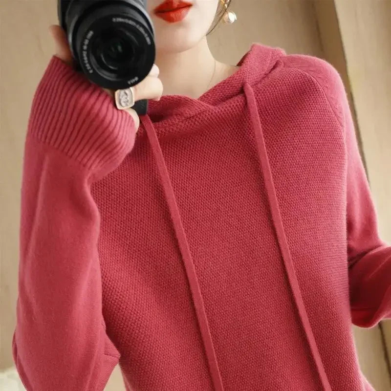 “Women’s Hooded Knit Sweater”