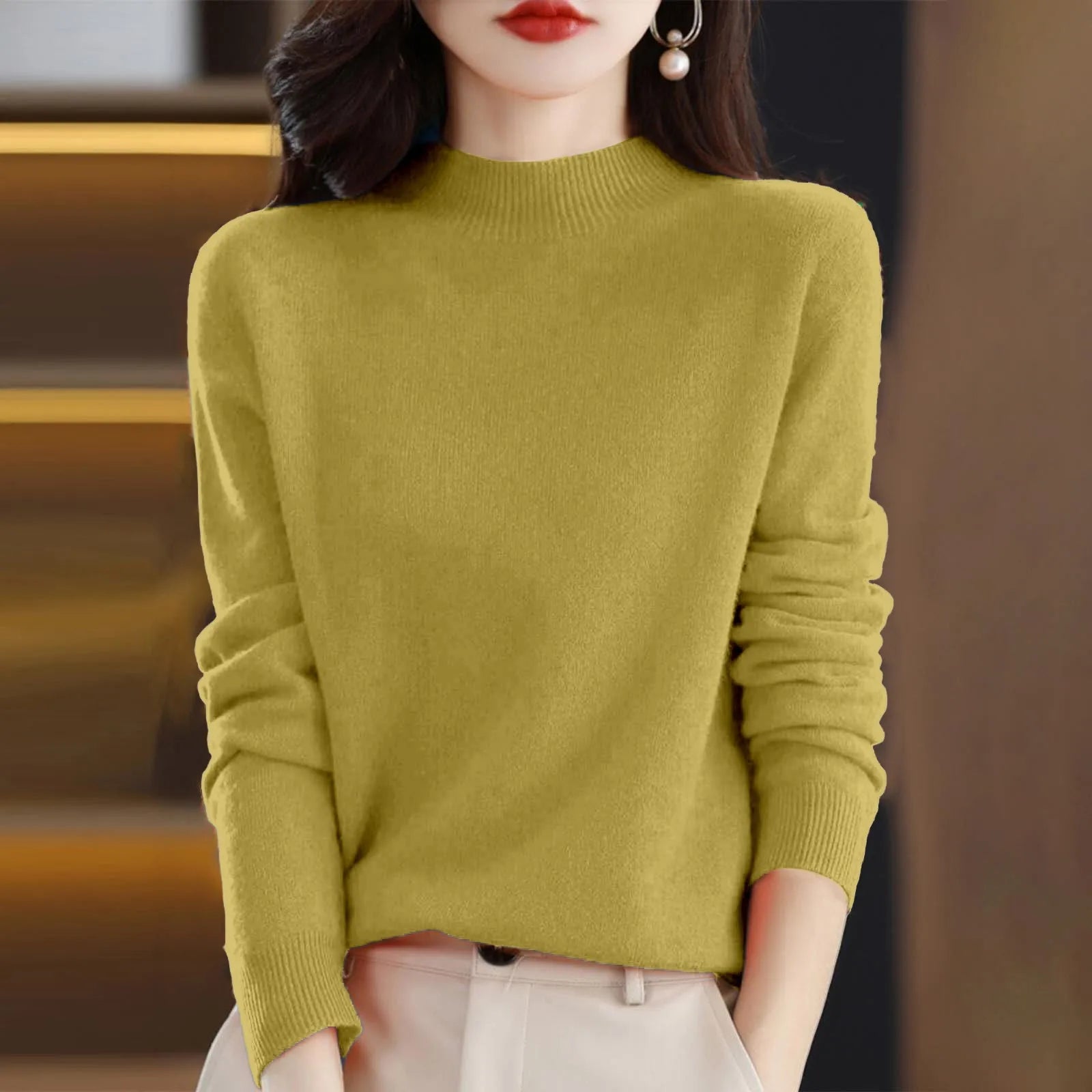 Women’s Half-Neck Wool Sweater