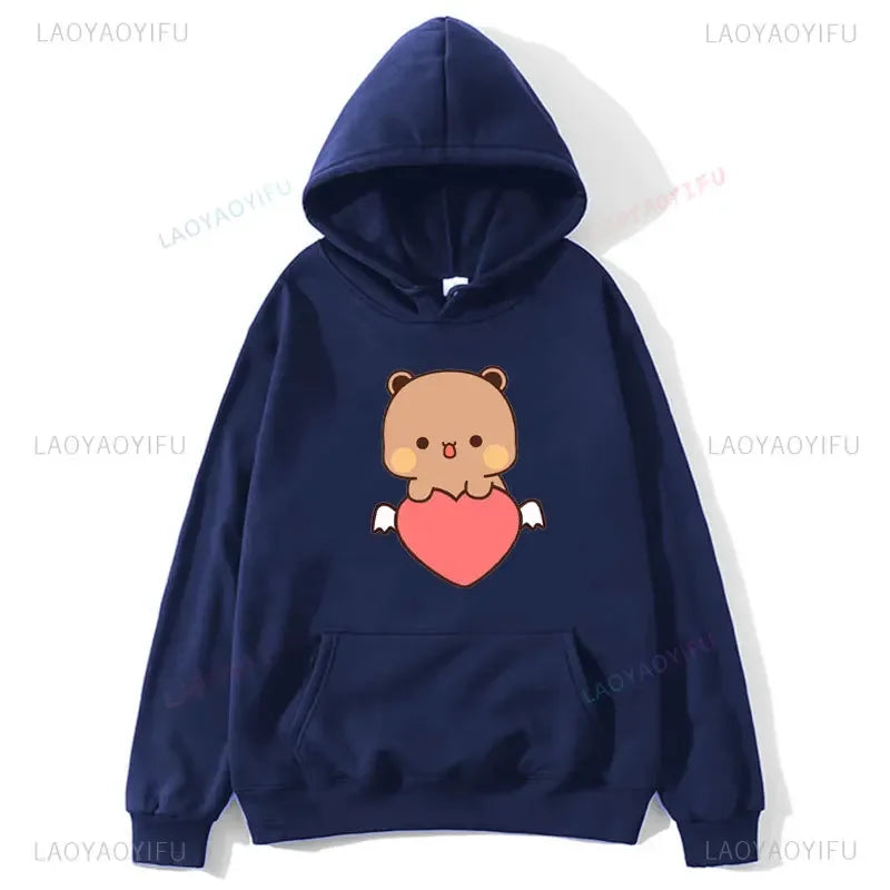 BuBu Panda & DuDu Bear Love Hoodie – Funny Cartoon Sweatshirt