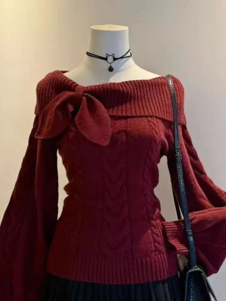 Sexy Y2K Pullover – Elegant Knitted Top