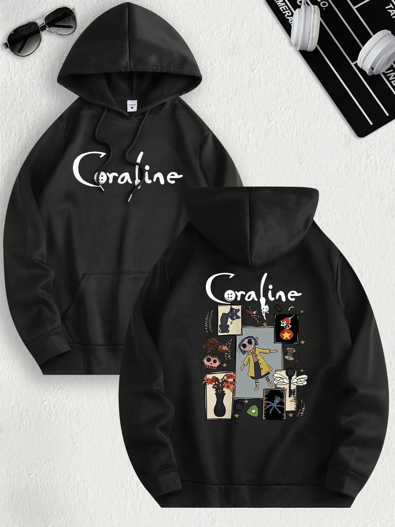 1. Coraline Inspired Women’s Casual Hoodie
