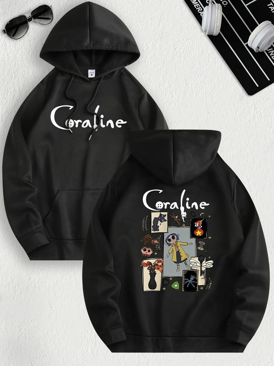 1. Coraline Inspired Women’s Casual Hoodie