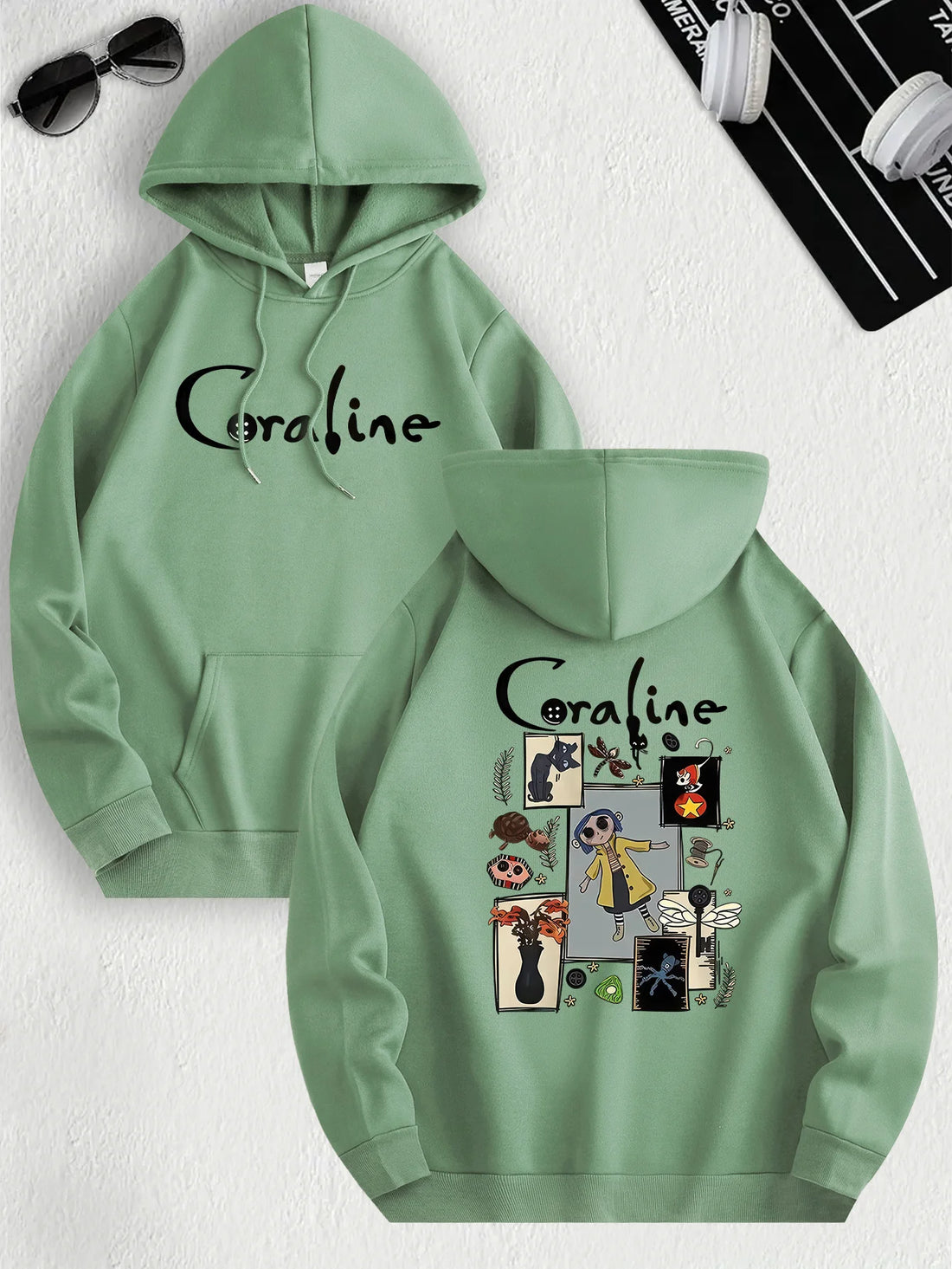 1. Coraline Inspired Women’s Casual Hoodie