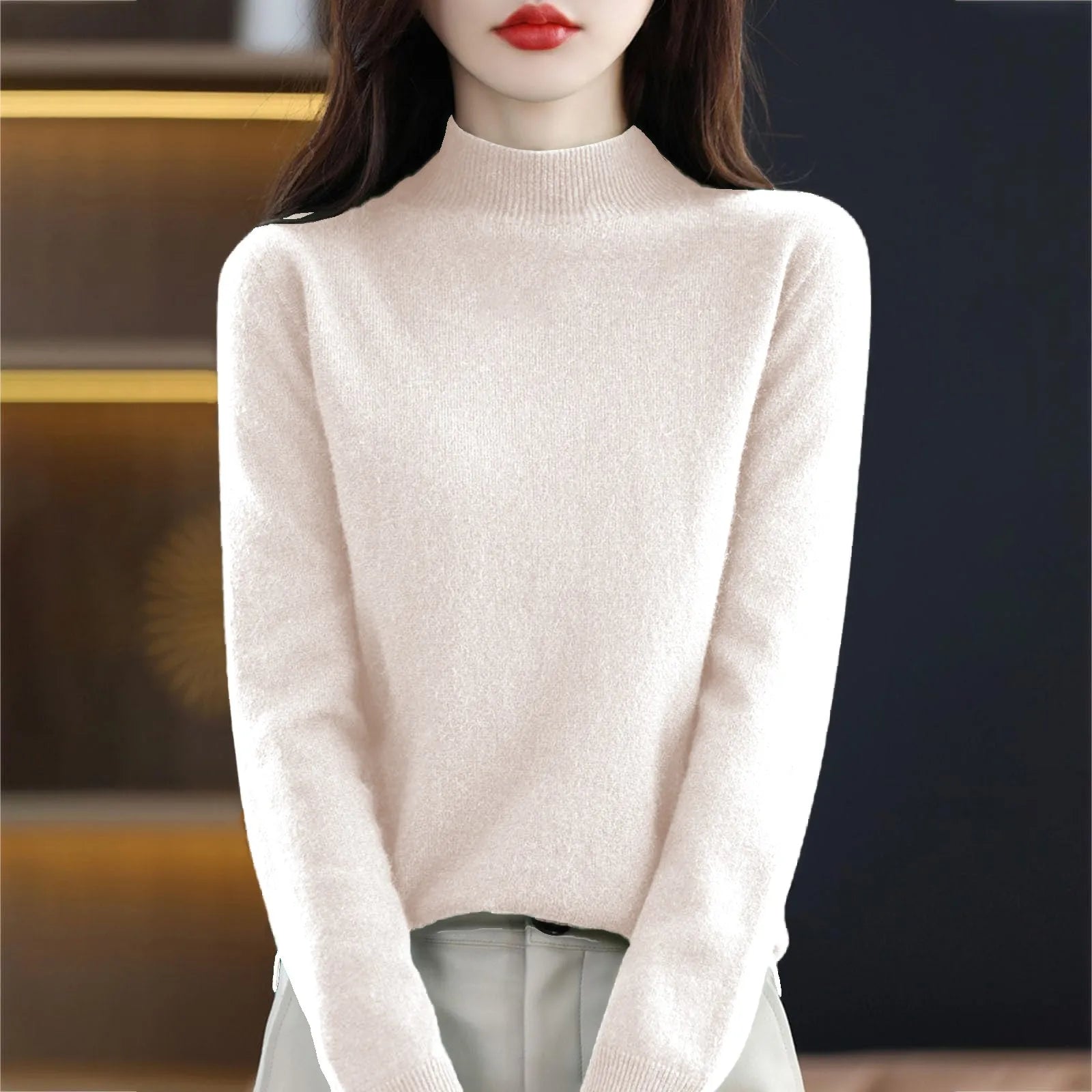Women’s Half-Neck Wool Sweater