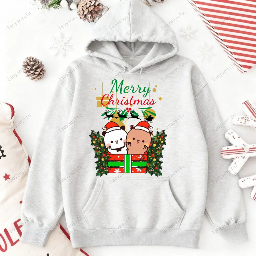 Merry Christmas Bubu Dudu Hoodie – Winter Warm Tracksuit