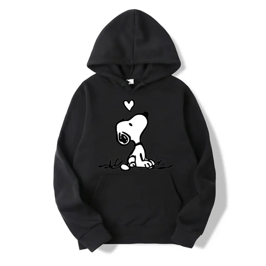 Snoopy Cartoon Hoodie 2024 – Casual Pullover for Men & Women