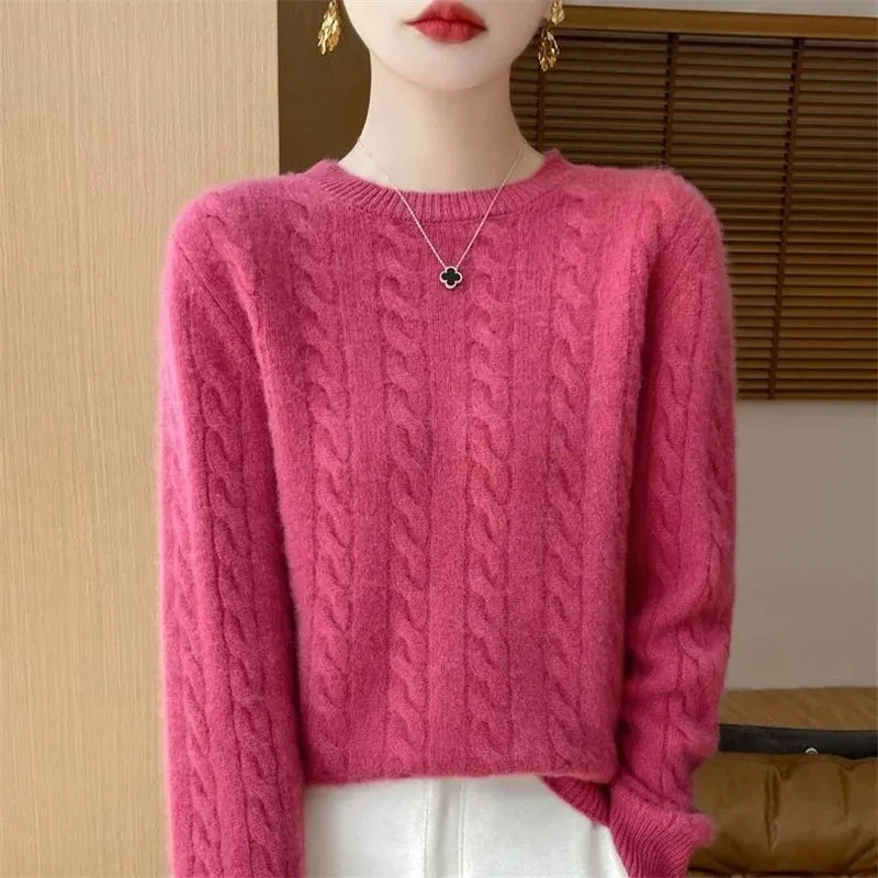 “Women’s 100% Wool Knit Sweater”