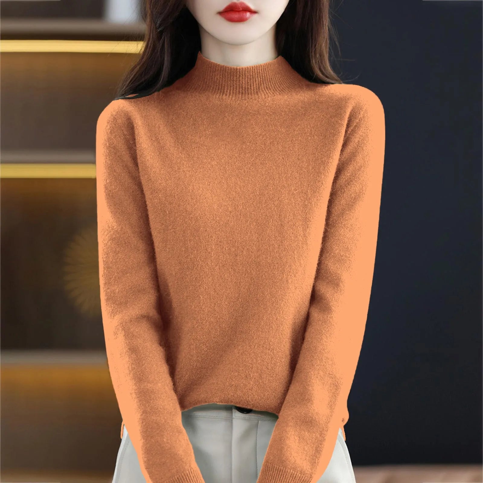 Women’s Half-Neck Wool Sweater