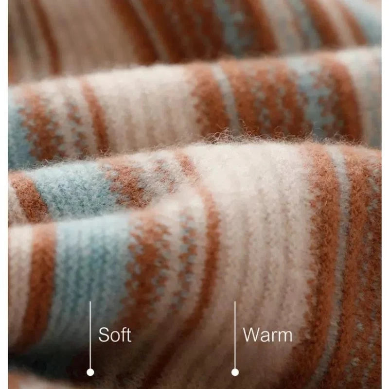 Women’s Korean Hoodie Sweater – Loose Thick Knitted Pullover